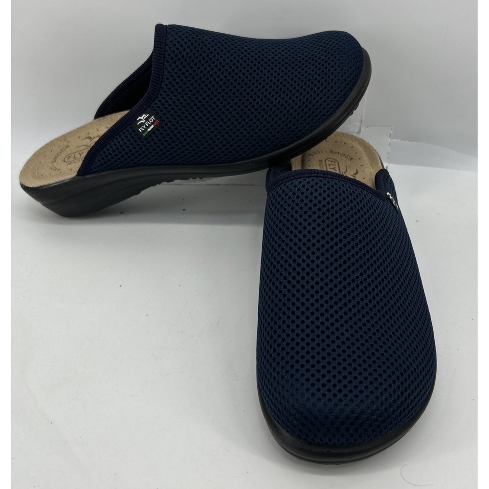 Fly Flot Anatomic Mesh Slip On Clogs Anti‎ Shock Blue Women's Size 39 US 8